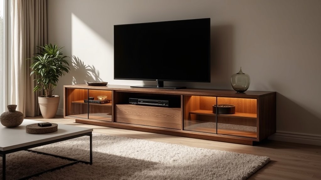 acoustically transparent media consoles