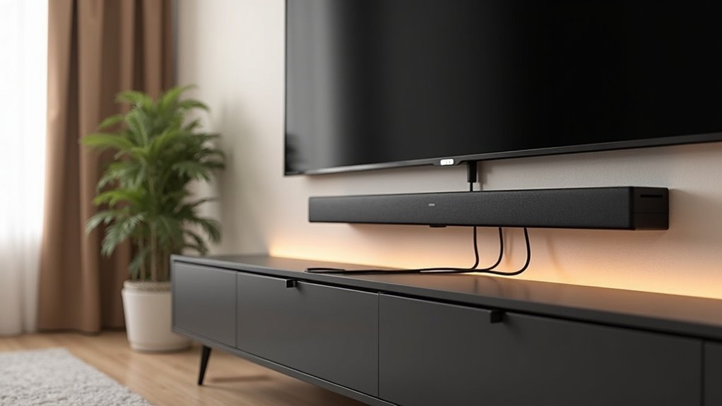 conceal soundbar cable connections