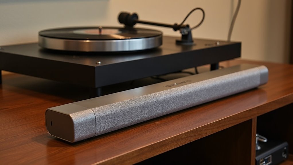 connecting soundbar to turntable