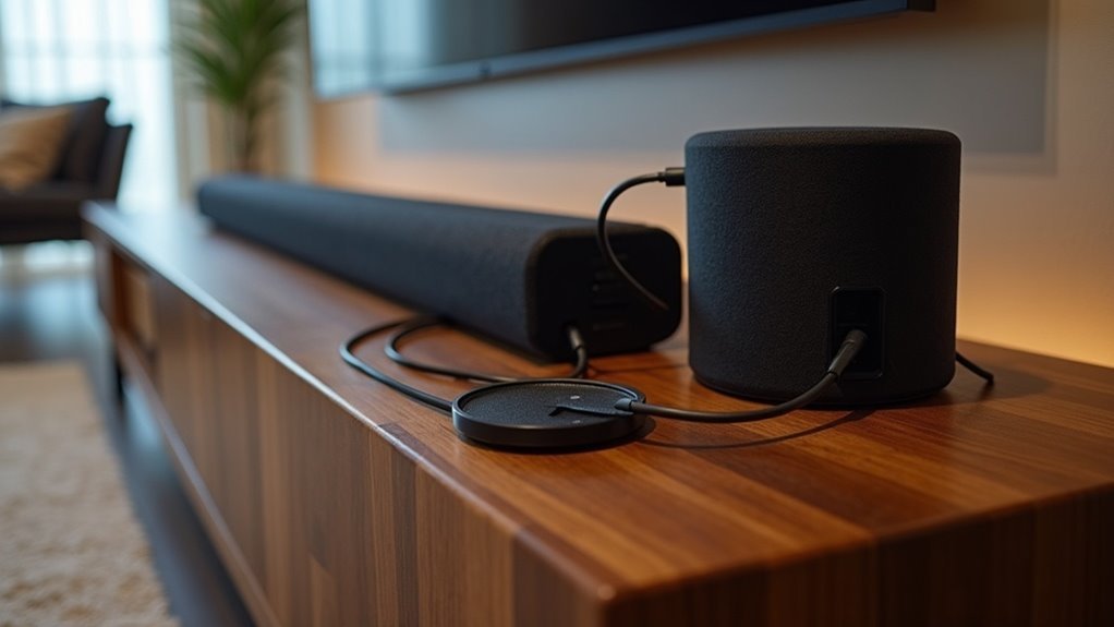 connecting subwoofer to soundbar