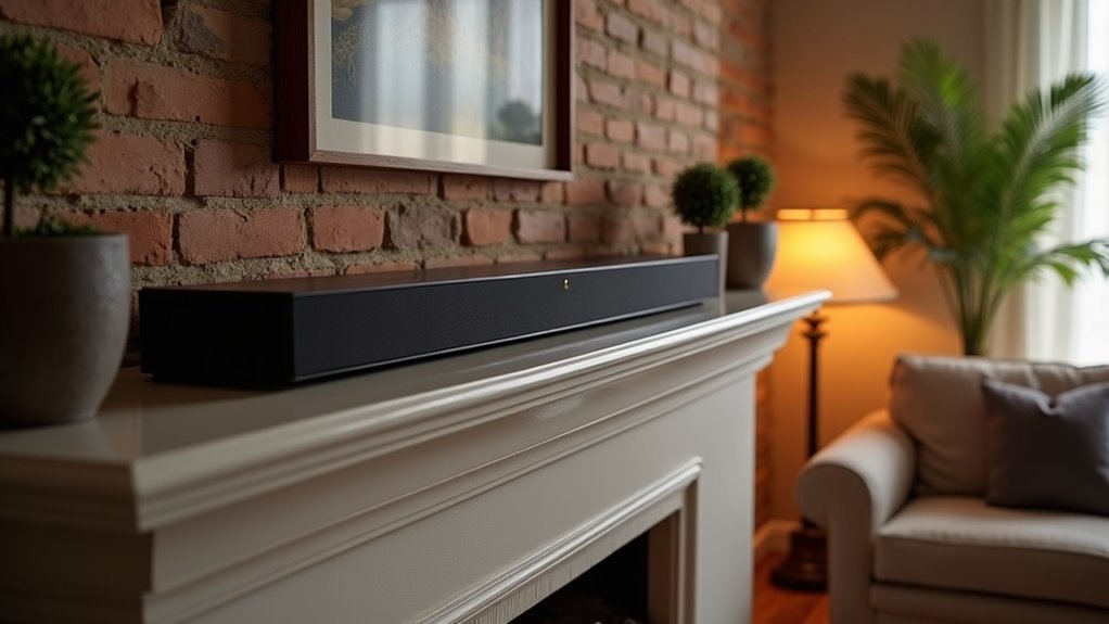 mount soundbar on mantel