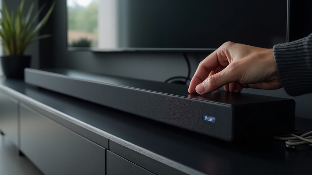 resetting a soundbar device
