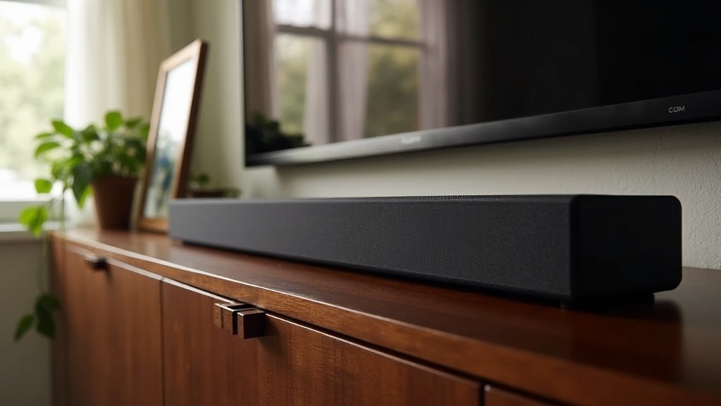 soundbar placement on cabinet